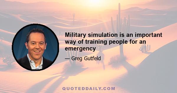 Military simulation is an important way of training people for an emergency