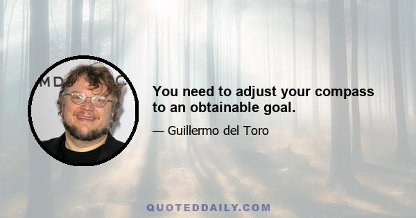 You need to adjust your compass to an obtainable goal.