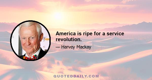 America is ripe for a service revolution.