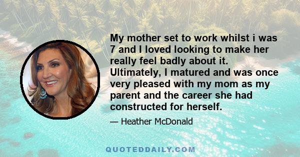 My mother set to work whilst i was 7 and I loved looking to make her really feel badly about it. Ultimately, I matured and was once very pleased with my mom as my parent and the career she had constructed for herself.