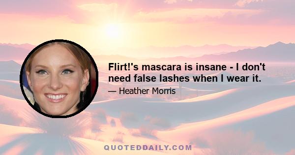 Flirt!'s mascara is insane - I don't need false lashes when I wear it.