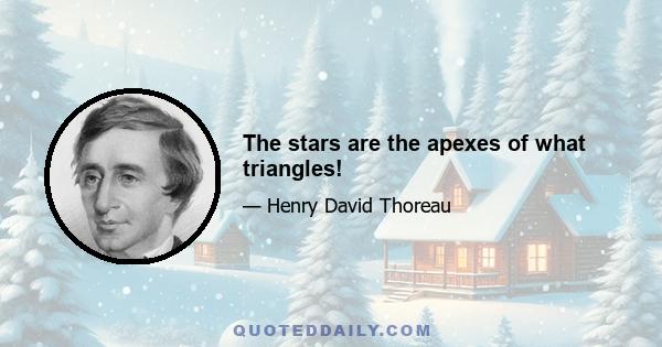 The stars are the apexes of what triangles!