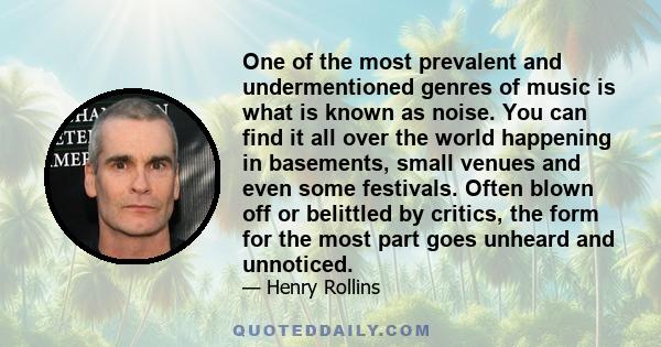 One of the most prevalent and undermentioned genres of music is what is known as noise. You can find it all over the world happening in basements, small venues and even some festivals. Often blown off or belittled by