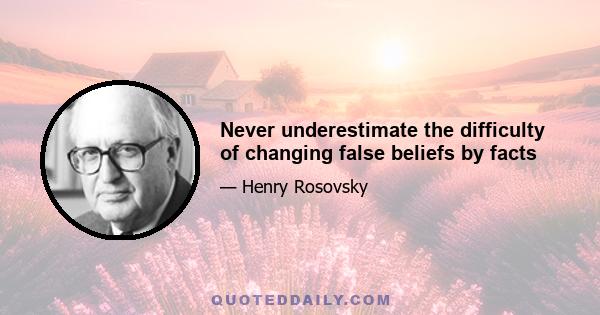 Never underestimate the difficulty of changing false beliefs by facts