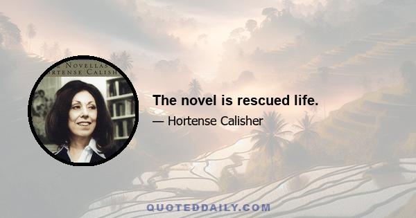 The novel is rescued life.