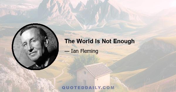 The World Is Not Enough