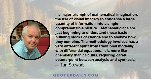 ...a major triumph of mathematical imagination: the use of visual imagery to condense a large quantity of information into a single comprehensible picture... Mathematicians are just beginning to understand these basic