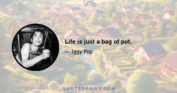 Life is just a bag of pot.