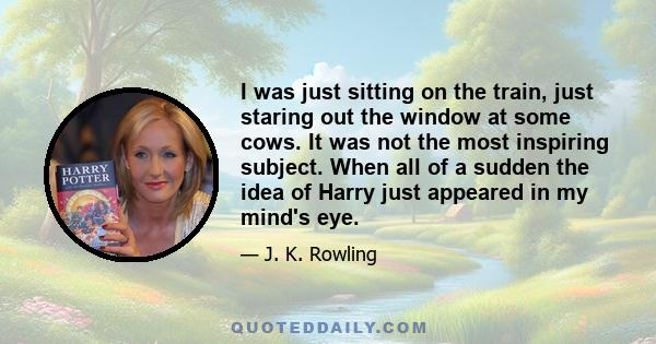 I was just sitting on the train, just staring out the window at some cows. It was not the most inspiring subject. When all of a sudden the idea of Harry just appeared in my mind's eye.