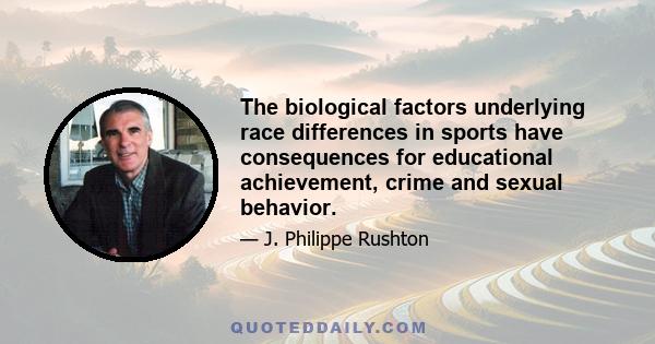 The biological factors underlying race differences in sports have consequences for educational achievement, crime and sexual behavior.