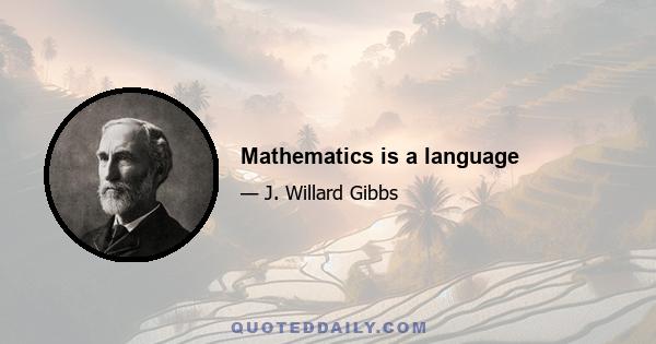 Mathematics is a language