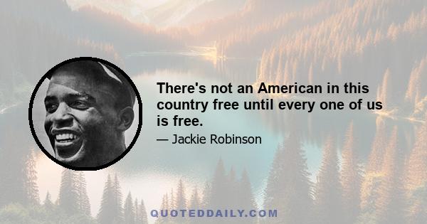 There's not an American in this country free until every one of us is free.