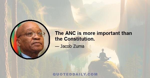 The ANC is more important than the Constitution.