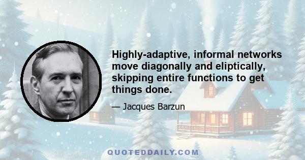 Highly-adaptive, informal networks move diagonally and eliptically, skipping entire functions to get things done.