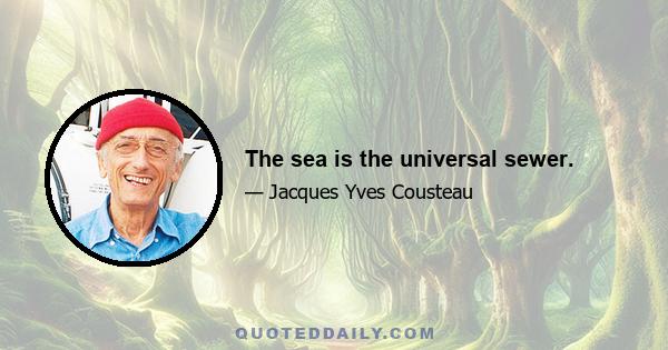 The sea is the universal sewer.