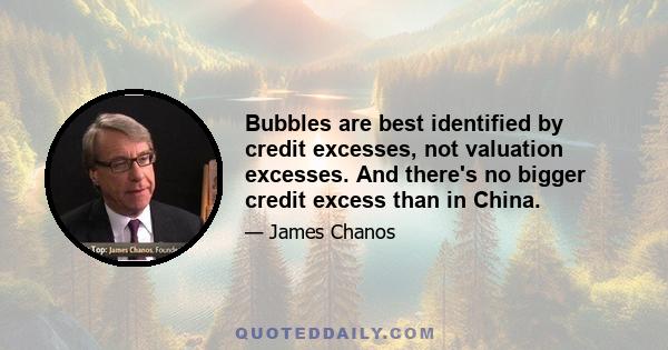 Bubbles are best identified by credit excesses, not valuation excesses. And there's no bigger credit excess than in China.