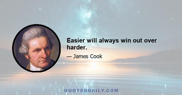 Easier will always win out over harder.