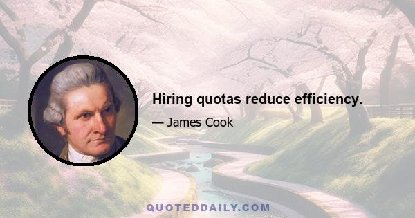 Hiring quotas reduce efficiency.