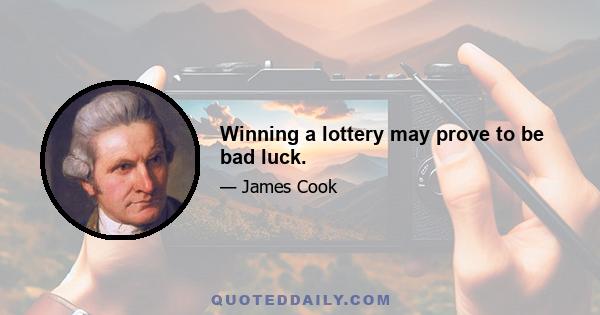 Winning a lottery may prove to be bad luck.