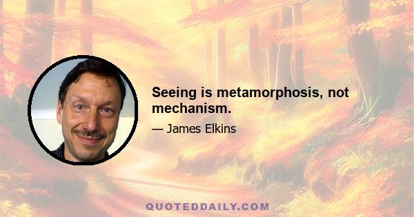 Seeing is metamorphosis, not mechanism.