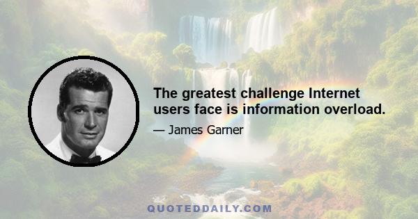 The greatest challenge Internet users face is information overload.