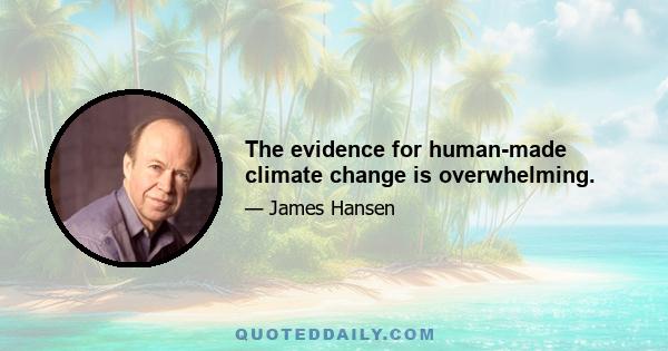 The evidence for human-made climate change is overwhelming.