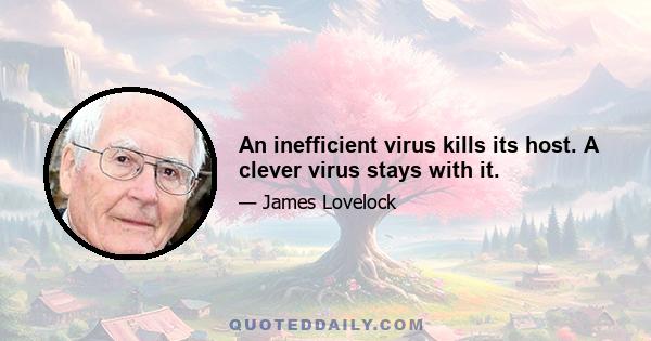 An inefficient virus kills its host. A clever virus stays with it.