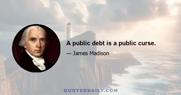 A public debt is a public curse.