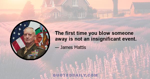 The first time you blow someone away is not an insignificant event.