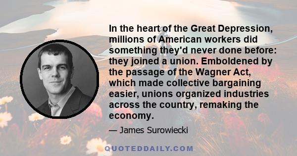 In the heart of the Great Depression, millions of American workers did something they'd never done before: they joined a union. Emboldened by the passage of the Wagner Act, which made collective bargaining easier,