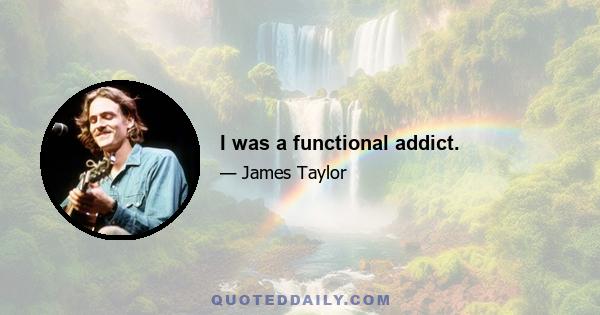 I was a functional addict.