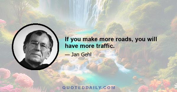 If you make more roads, you will have more traffic.