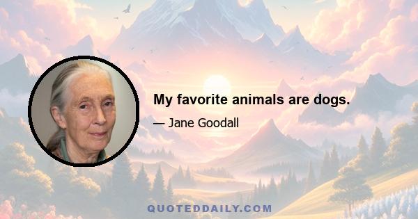 My favorite animals are dogs.