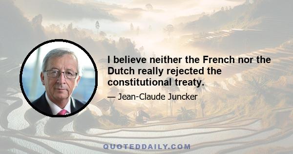 I believe neither the French nor the Dutch really rejected the constitutional treaty.