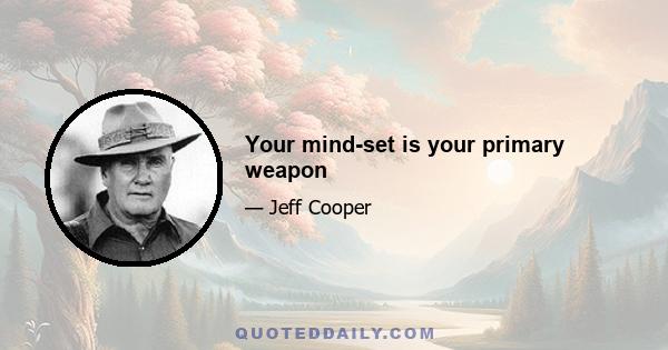 Your mind-set is your primary weapon