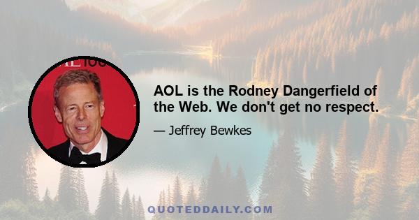 AOL is the Rodney Dangerfield of the Web. We don't get no respect.