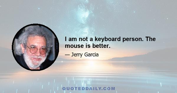 I am not a keyboard person. The mouse is better.