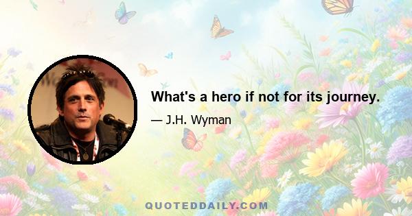 What's a hero if not for its journey.