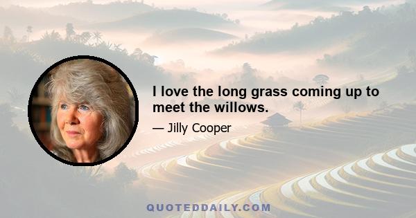 I love the long grass coming up to meet the willows.