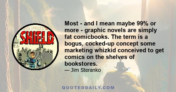 Most - and I mean maybe 99% or more - graphic novels are simply fat comicbooks. The term is a bogus, cocked-up concept some marketing whizkid conceived to get comics on the shelves of bookstores.