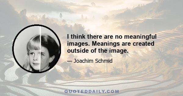 I think there are no meaningful images. Meanings are created outside of the image.