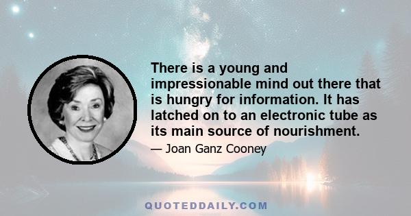 There is a young and impressionable mind out there that is hungry for information. It has latched on to an electronic tube as its main source of nourishment.