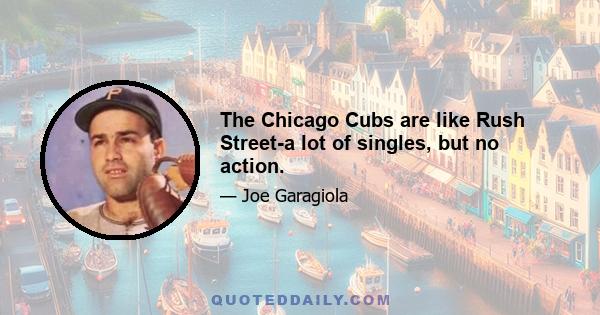 The Chicago Cubs are like Rush Street-a lot of singles, but no action.