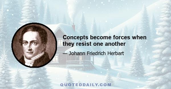 Concepts become forces when they resist one another