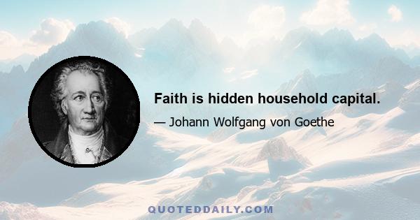 Faith is hidden household capital.