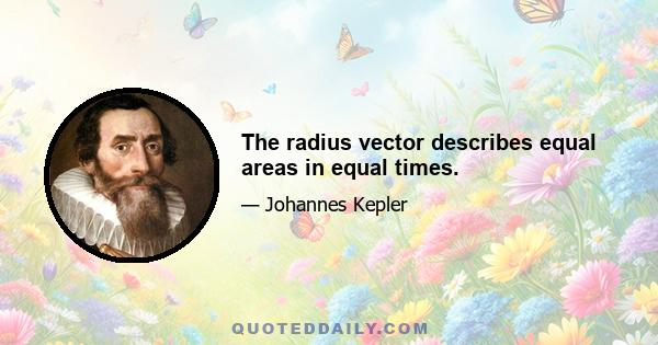 The radius vector describes equal areas in equal times.