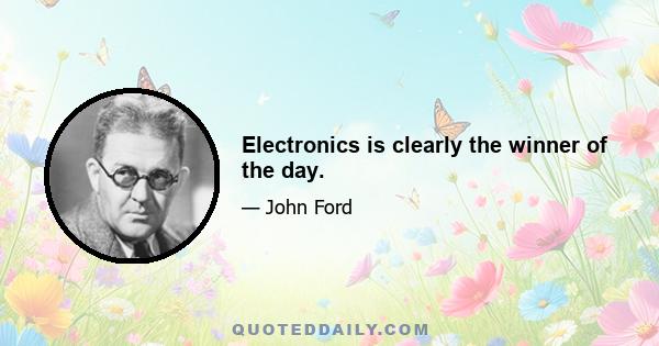 Electronics is clearly the winner of the day.