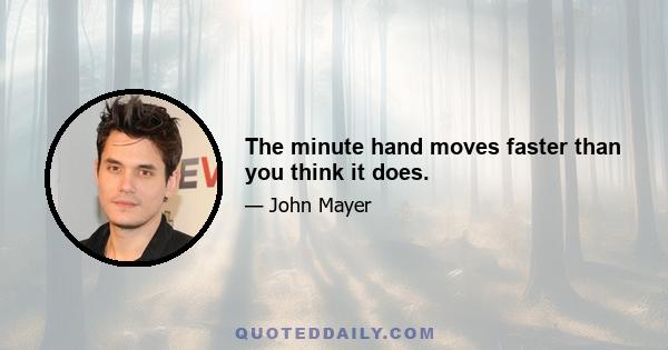 The minute hand moves faster than you think it does.