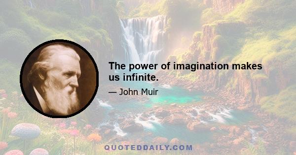 The power of imagination makes us infinite.