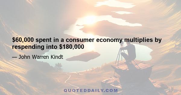 $60,000 spent in a consumer economy multiplies by respending into $180,000